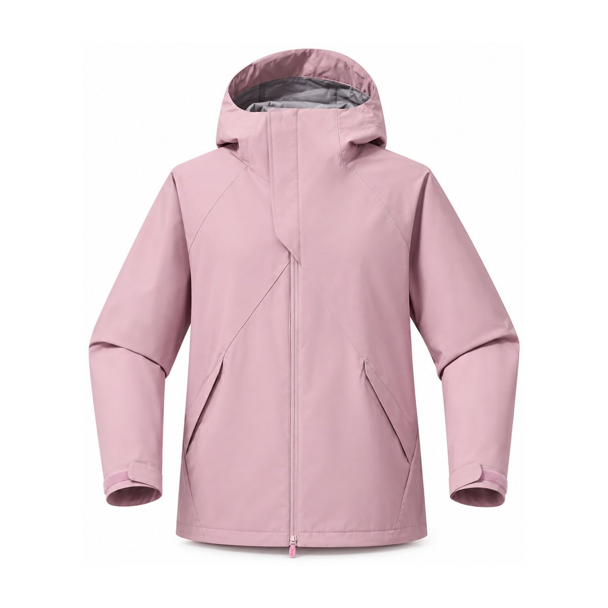 Kielder hooded shell jacket — blush pink front