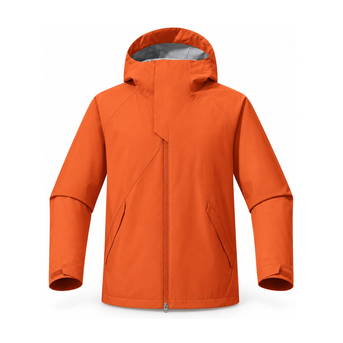 Kielder hooded shell jacket — orange front