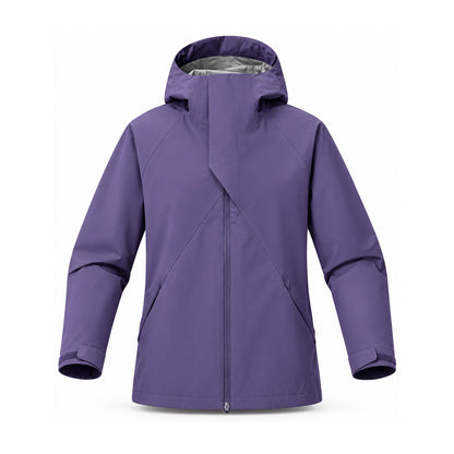 Kielder hooded shell jacket — purple front