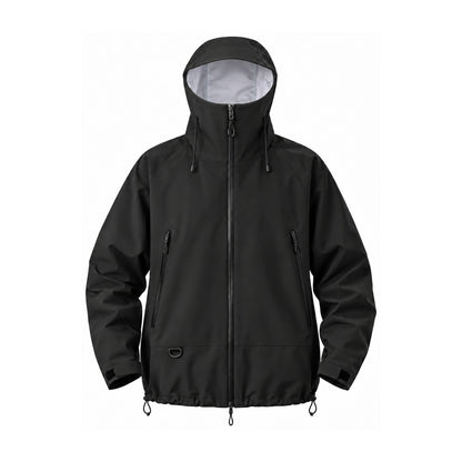 Swaledale waterproof shell jacket — black front