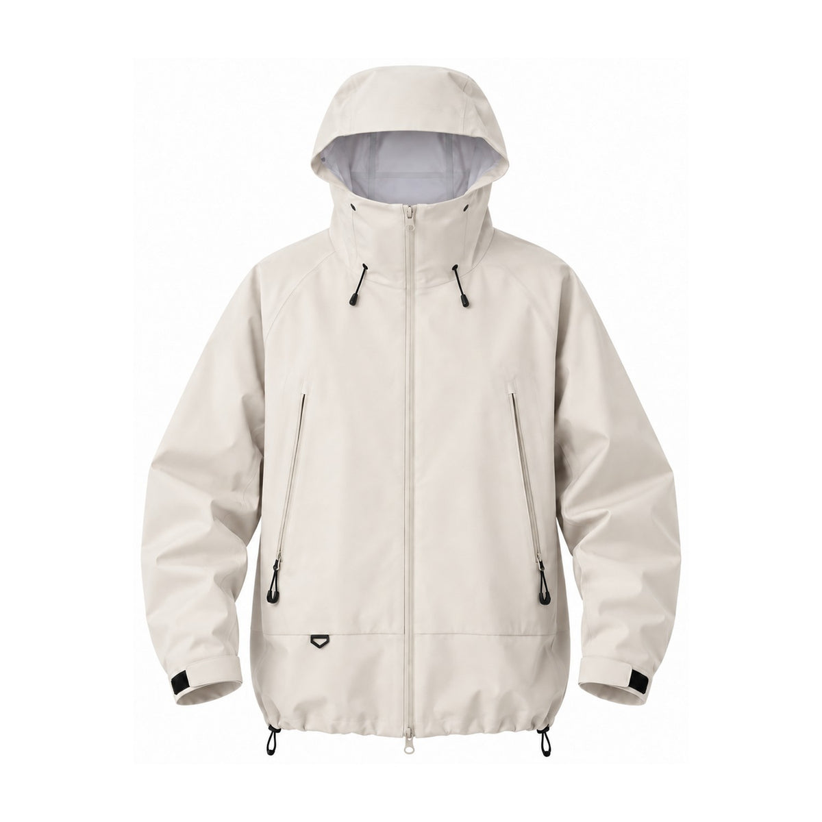 Swaledale waterproof shell jacket — ivory front
