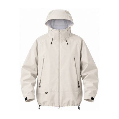 Swaledale waterproof shell jacket — ivory front