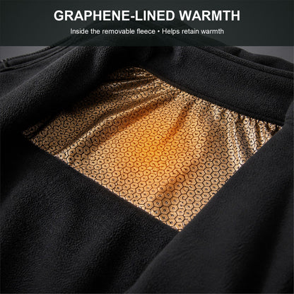 Graphene-patterned lining inside the removable fleece
