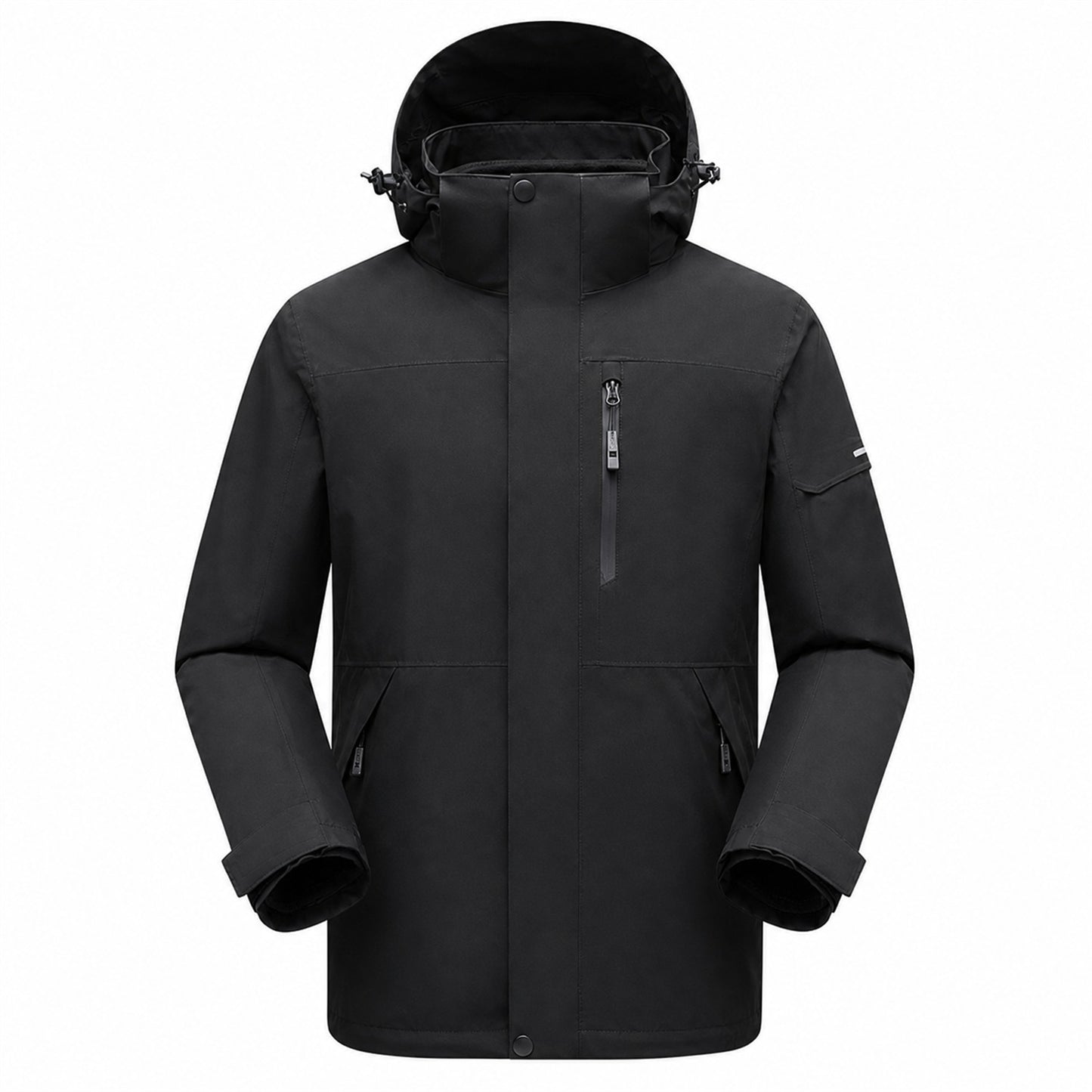 Derwent Men's Black 3-in-1 waterproof jacket front