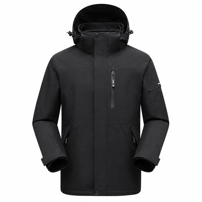 Derwent Men's Black 3-in-1 waterproof jacket front