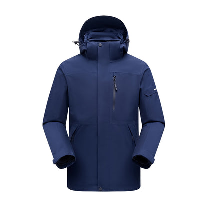 Derwent Men's Navy 3-in-1 waterproof jacket front