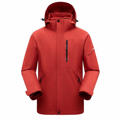 Derwent Men's Red 3-in-1 waterproof jacket front