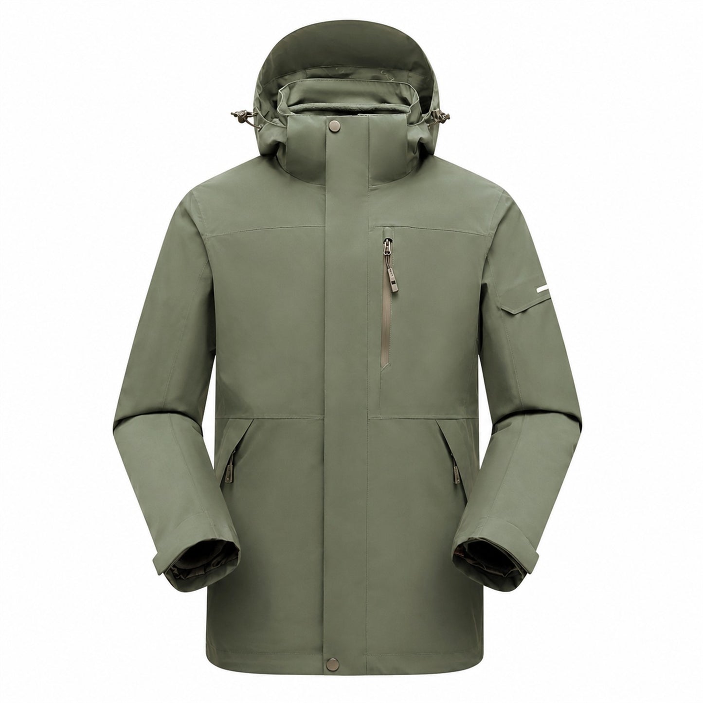 Derwent Men's Sage Green 3-in-1 waterproof jacket front