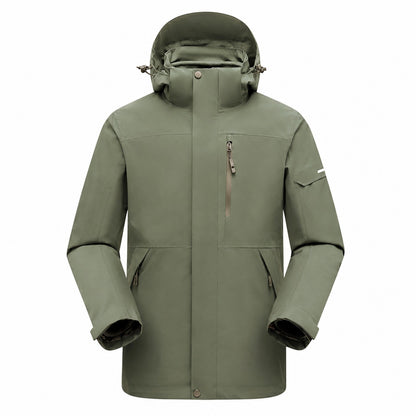 Derwent Men's Sage Green 3-in-1 waterproof jacket front