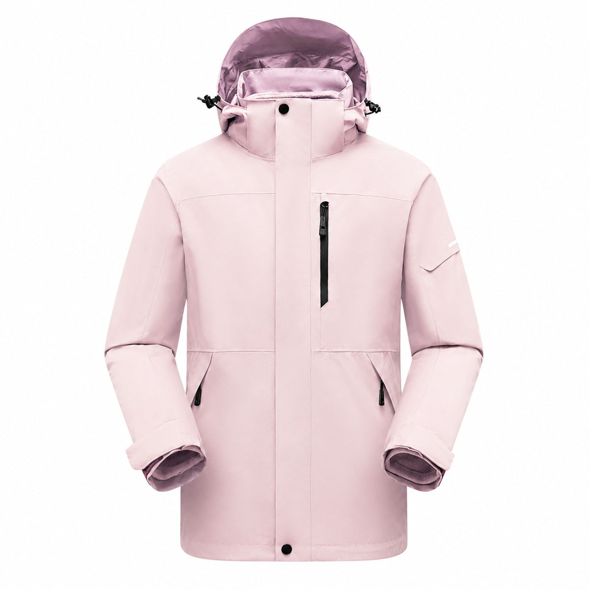 Derwent Women's Blush Pink 3-in-1 waterproof jacket front