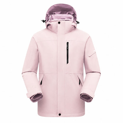 Derwent Women's Blush Pink 3-in-1 waterproof jacket front