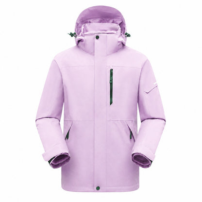 Derwent Women's Purple 3-in-1 waterproof jacket front