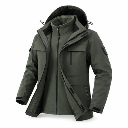 Ribble men's Sage Green windproof 3-in-1 jacket front