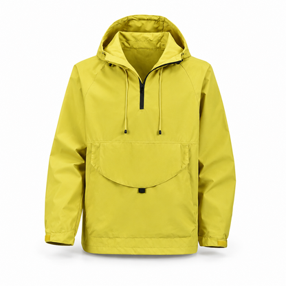 Arden men's hooded smock jacket in Yellow, front view