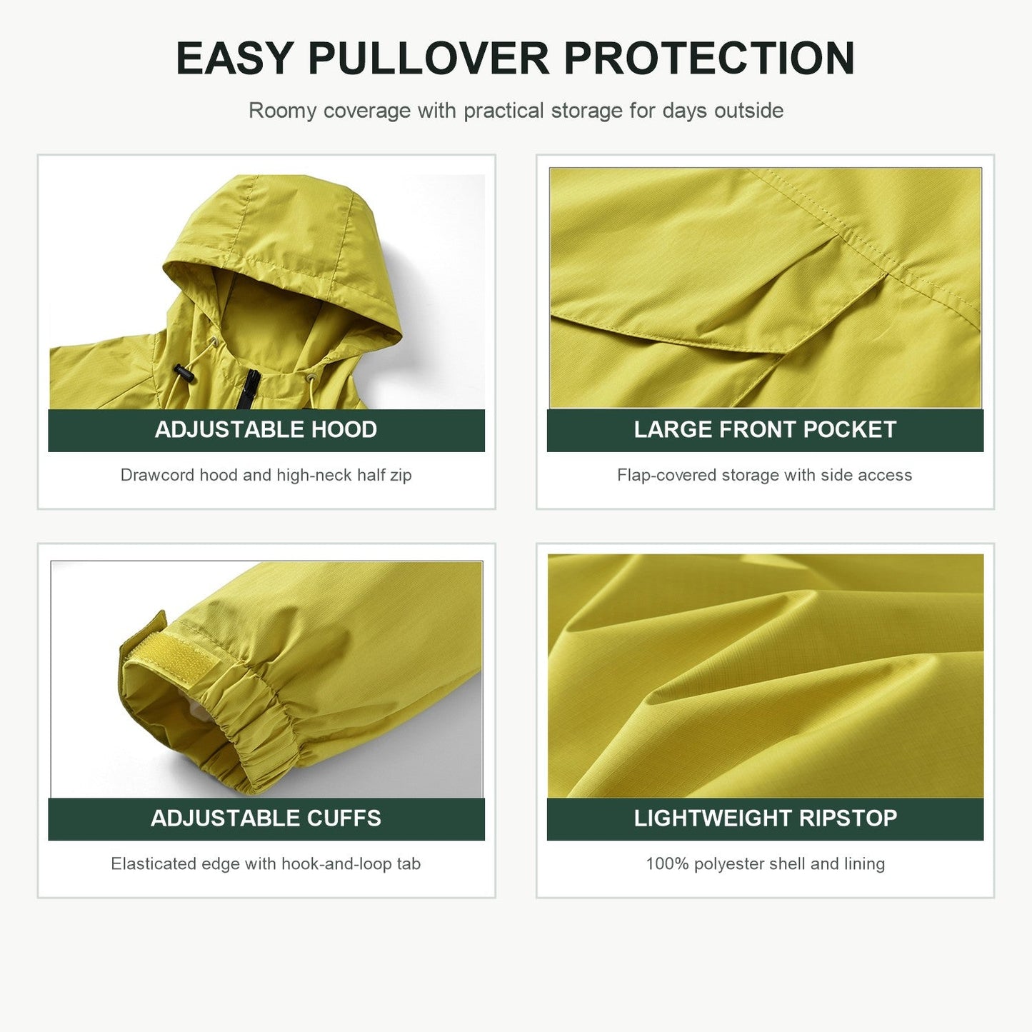 Arden smock jacket pocket and cuff details