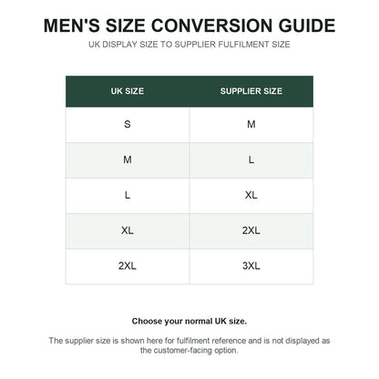 Haworth men's smock size conversion guide