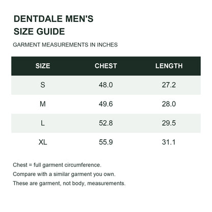Dentdale men's cotton utility smock - size guide