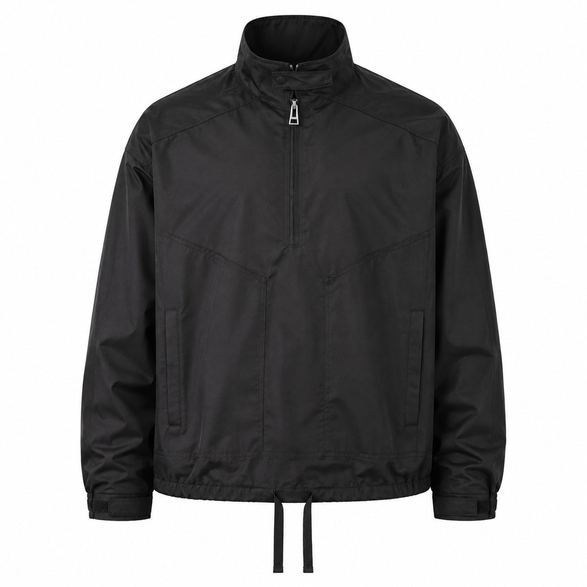 Weardale men's half-zip utility smock - black front