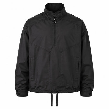 Weardale men's half-zip utility smock - black front