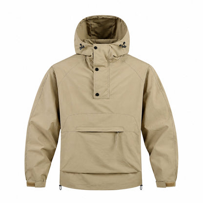 Ribblesdale men's hooded utility smock - khaki front