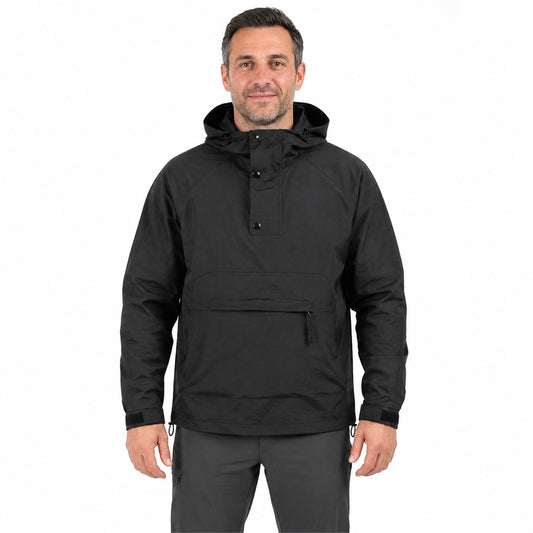 Ribblesdale men's hooded utility smock - black model white