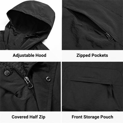 Ribblesdale men's hooded utility smock - details