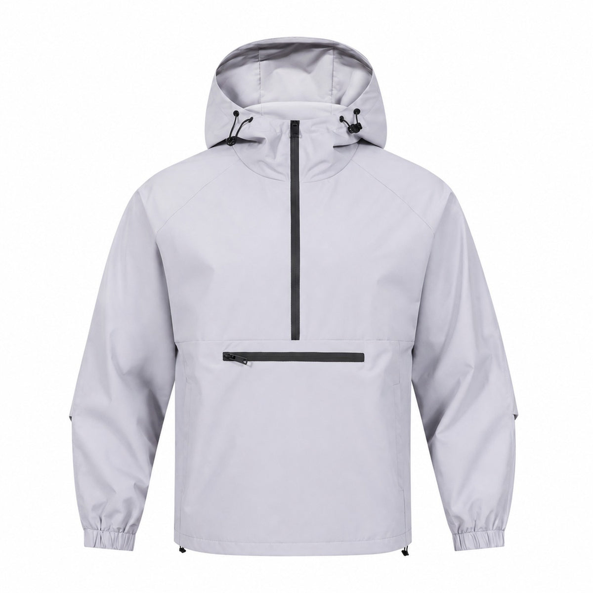 Nidderdale men's hooded half-zip smock - purple front