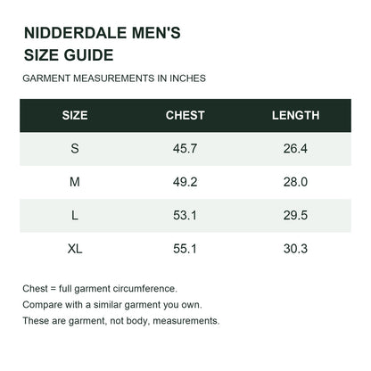 Nidderdale men's hooded half-zip smock - size guide