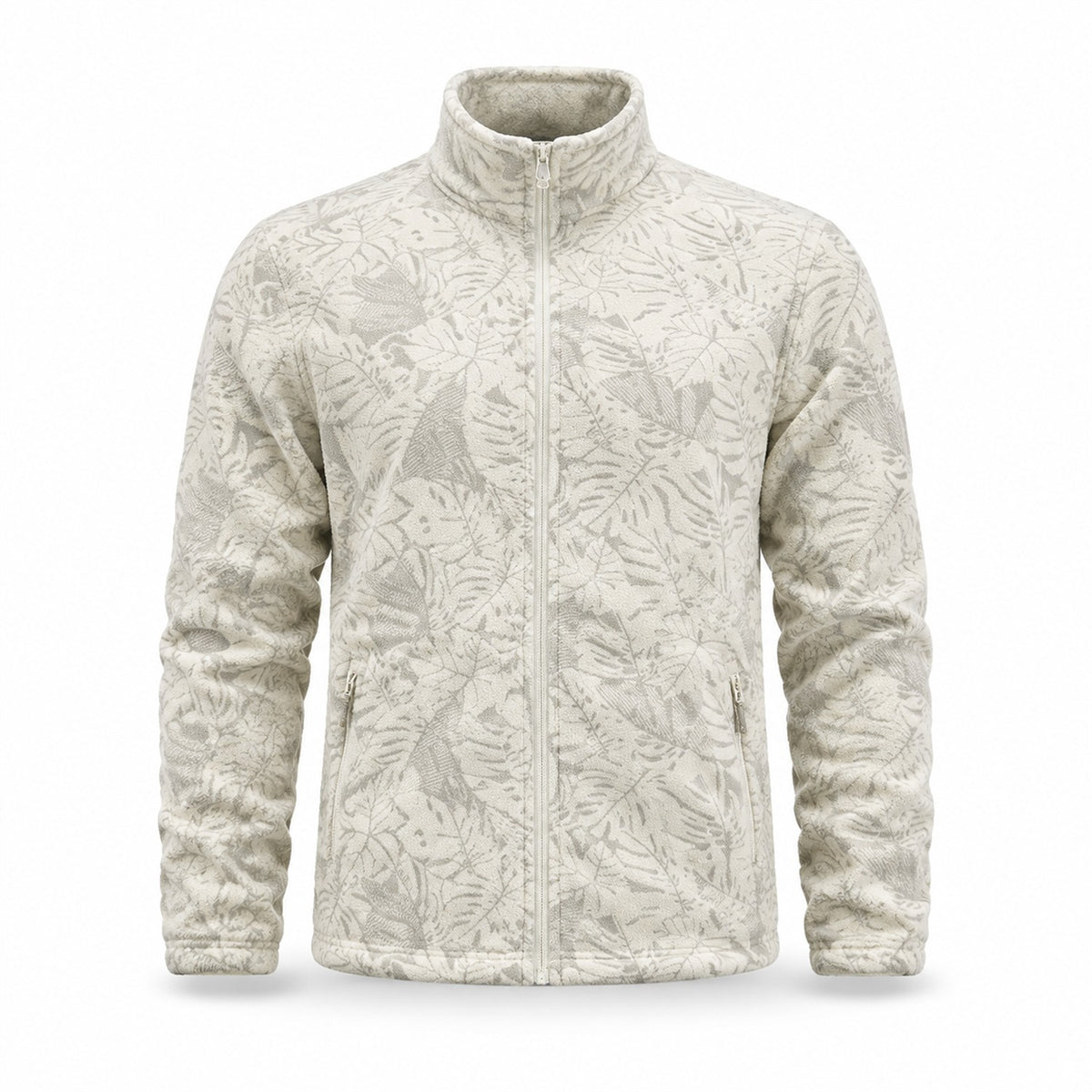 Coniston men's textured fleece midlayer - ivory white