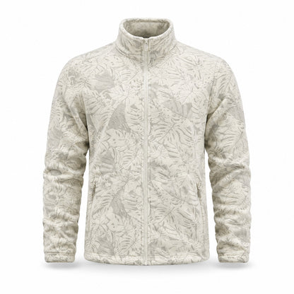 Coniston men's textured fleece midlayer - ivory white