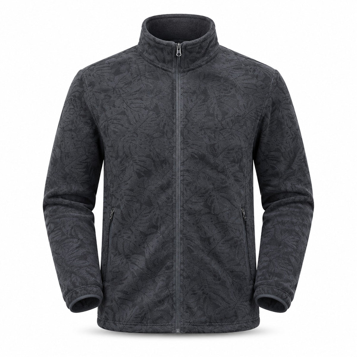 Coniston men's textured fleece midlayer - charcoal white