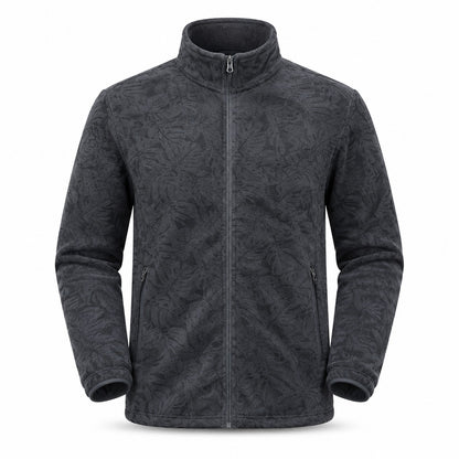 Coniston men's textured fleece midlayer - charcoal white