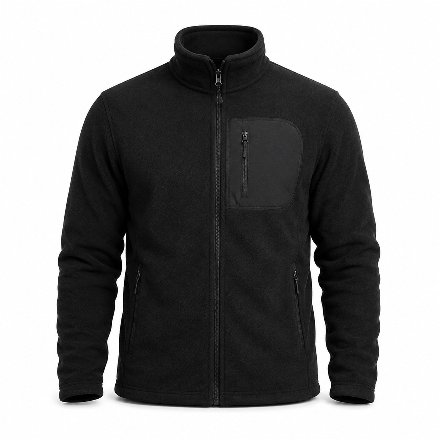 Keswick men's fleece midlayer Black front view