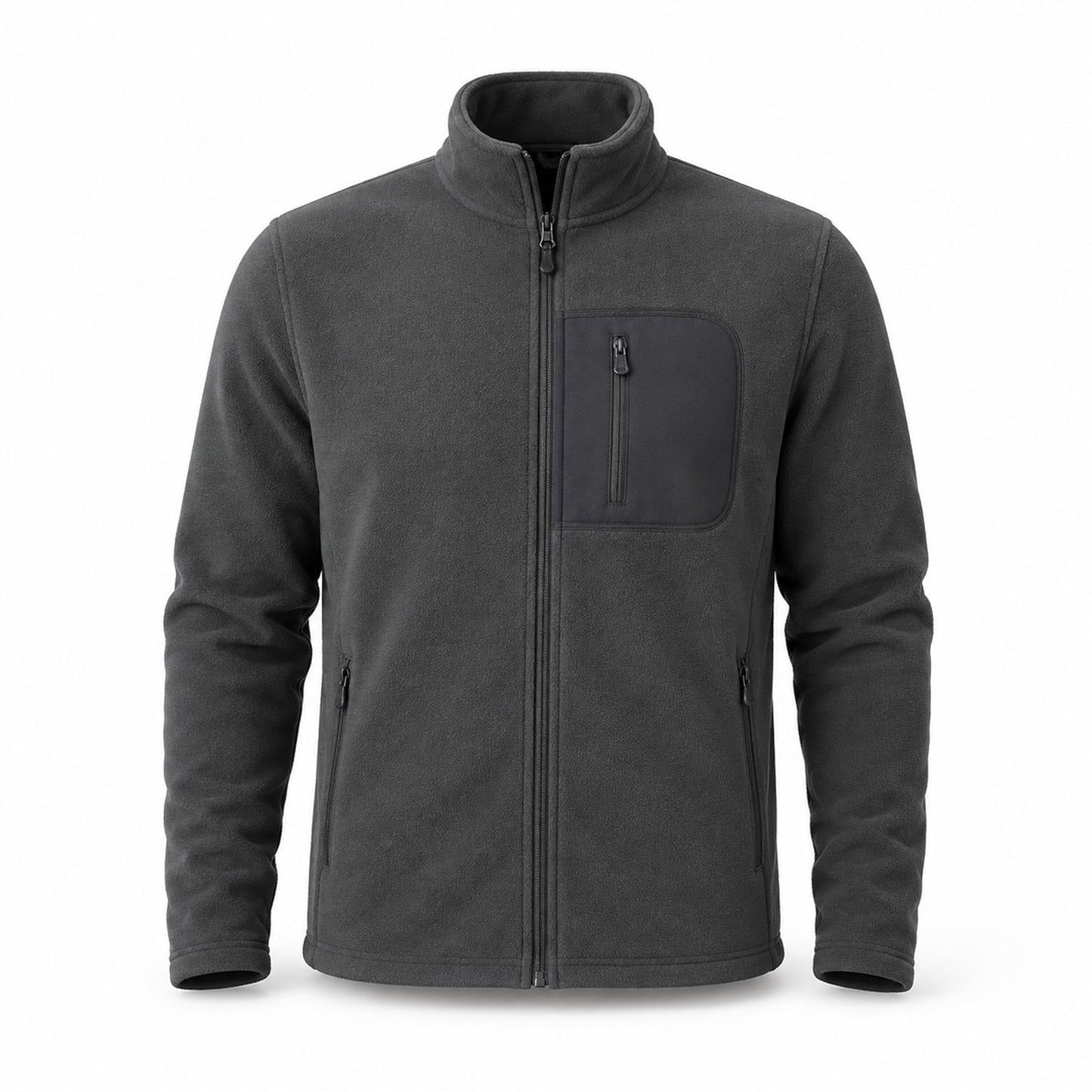 Keswick men's fleece midlayer Charcoal Grey front view