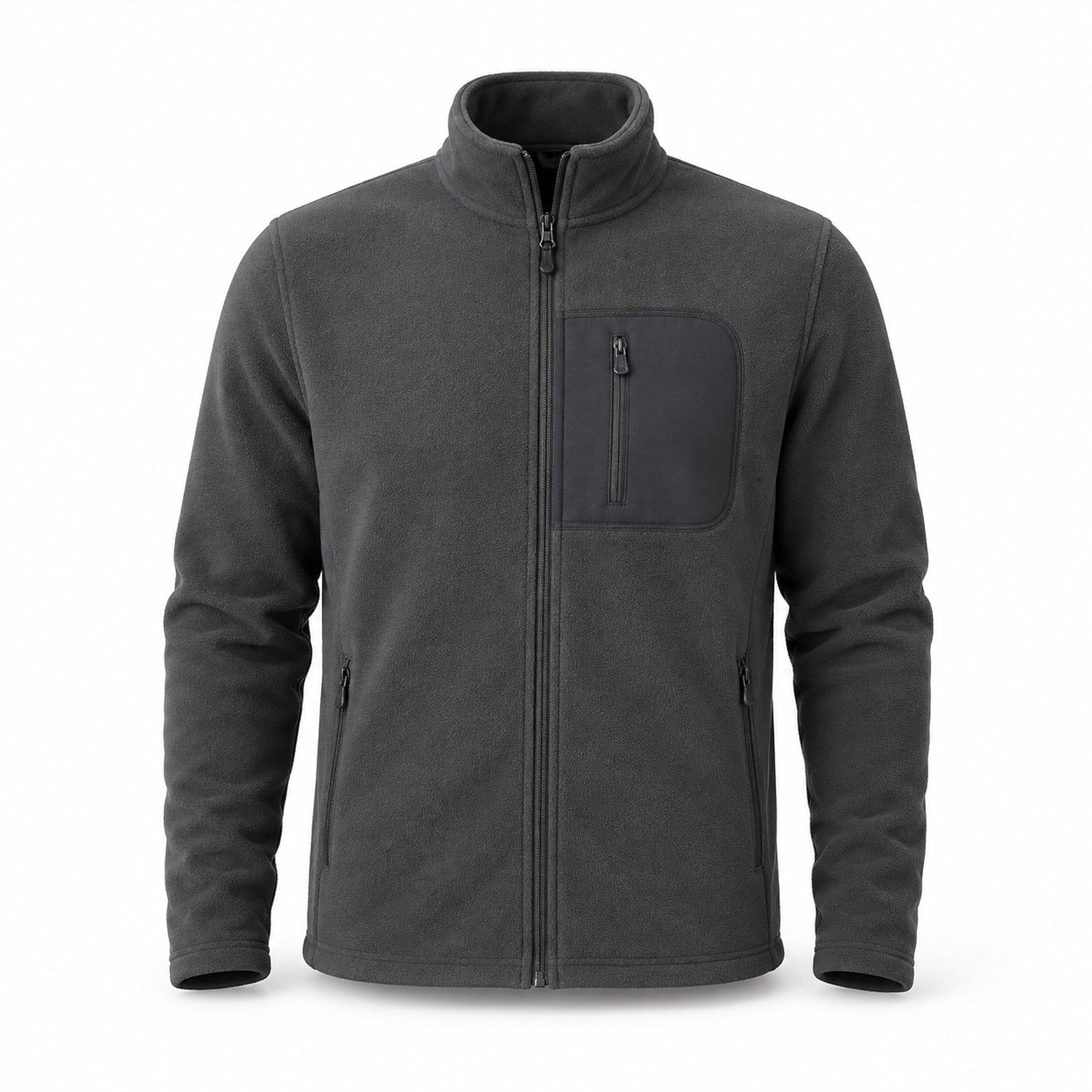 Keswick men's fleece midlayer Charcoal Grey front view