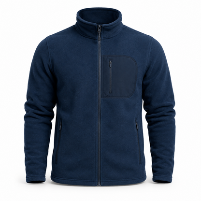 Keswick men's fleece midlayer - navy white