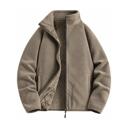 Warkworth fleece midlayer — women brown front