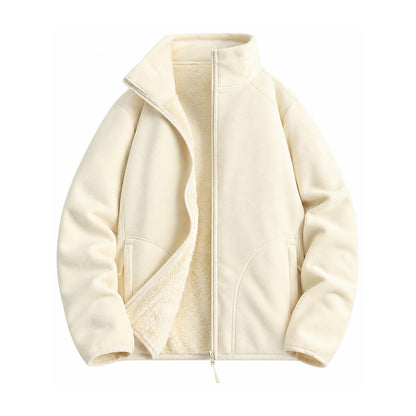 Warkworth fleece midlayer — women ivory front