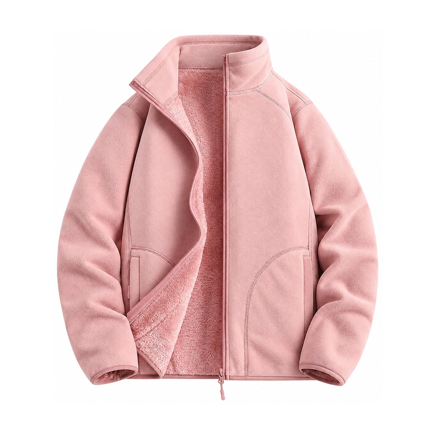 Warkworth fleece midlayer — women blush pink front