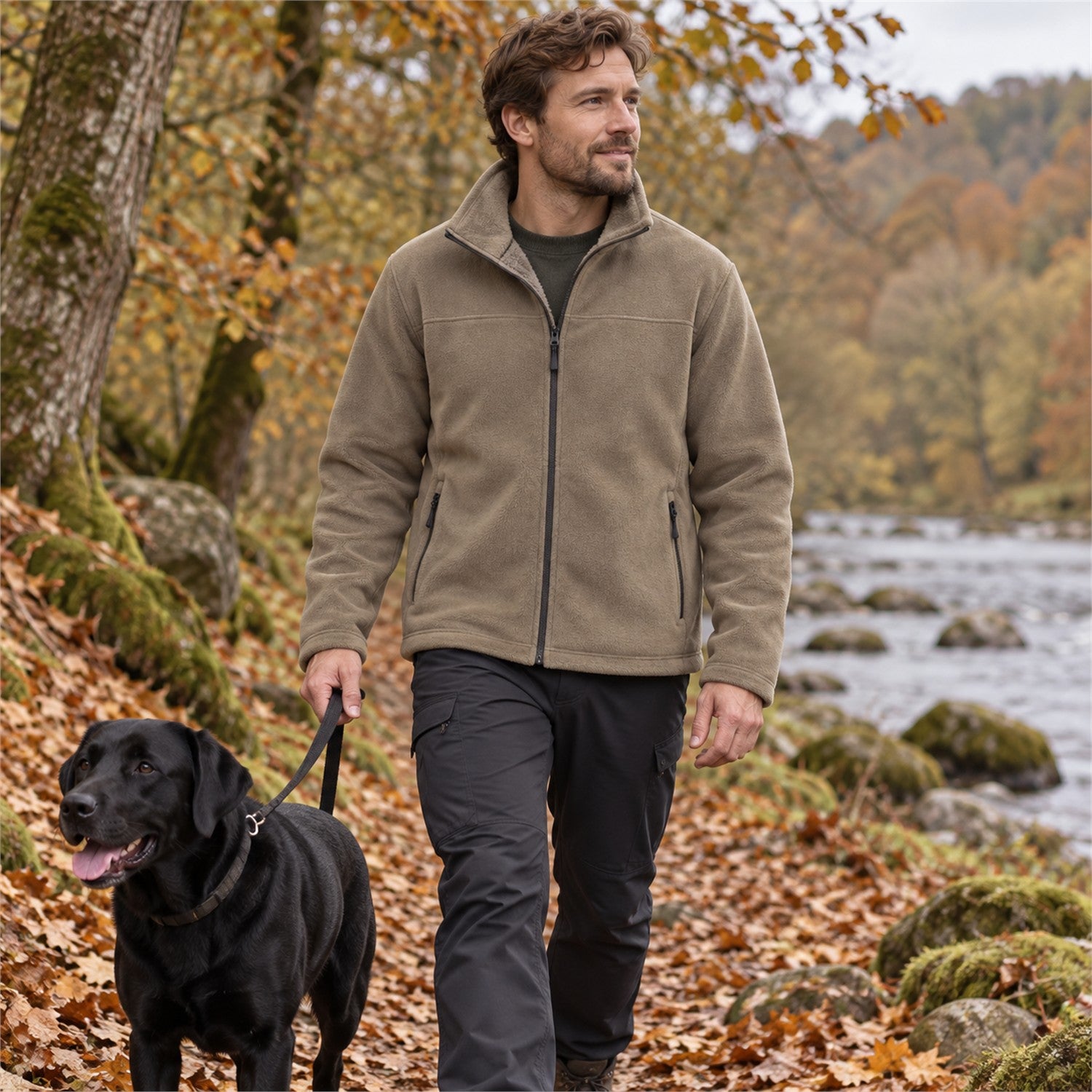Warkworth fleece midlayer — men outdoor
