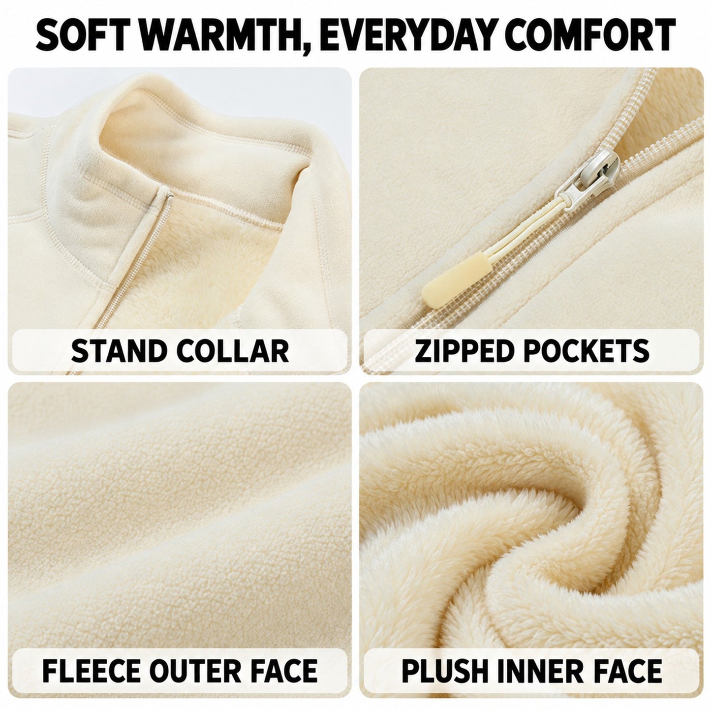 Warkworth fleece midlayer — details