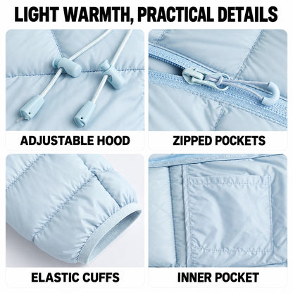 Danby lightweight hooded down jacket — details