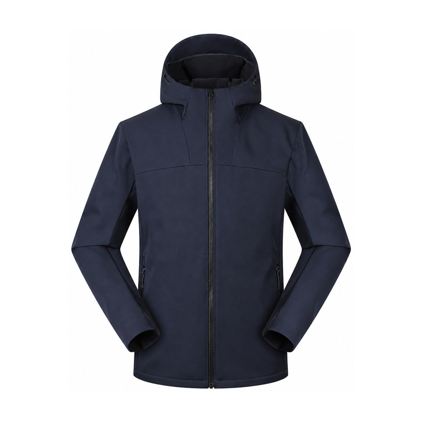 Farndale hooded softshell jacket — navy front