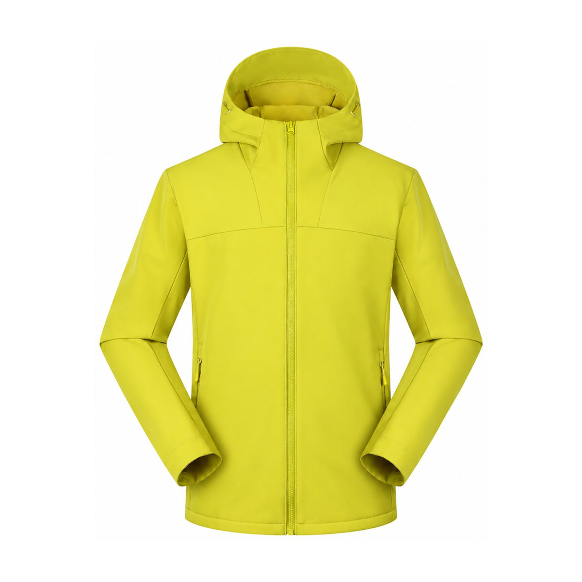 Farndale hooded softshell jacket — yellow front