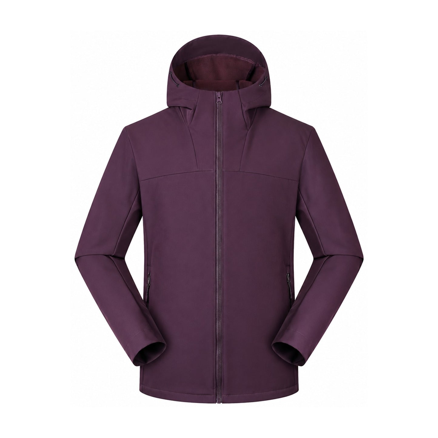 Farndale hooded softshell jacket — purple front