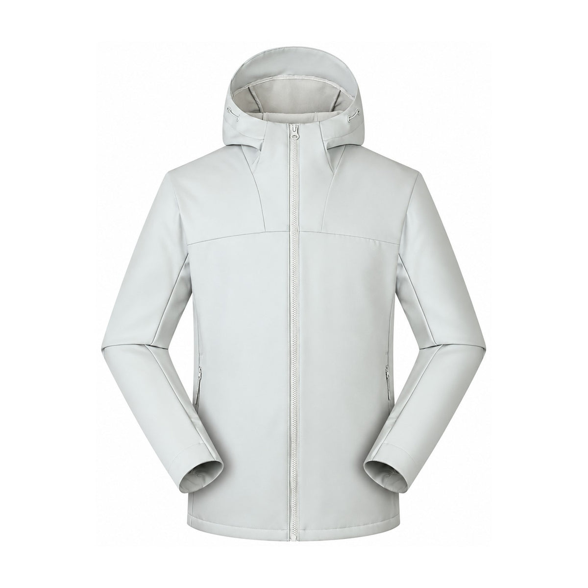 Farndale hooded softshell jacket — light grey front