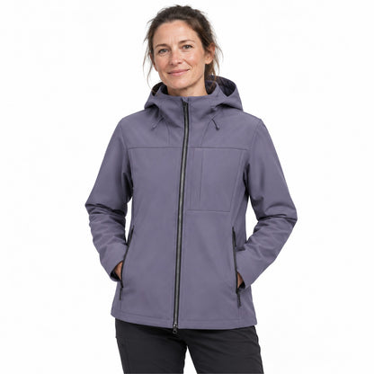 Allendale hooded softshell jacket — hood women white