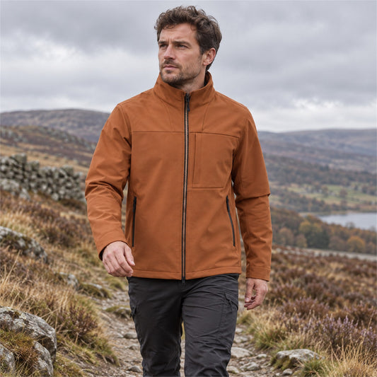 Allendale stand-collar softshell jacket — stand men outdoor