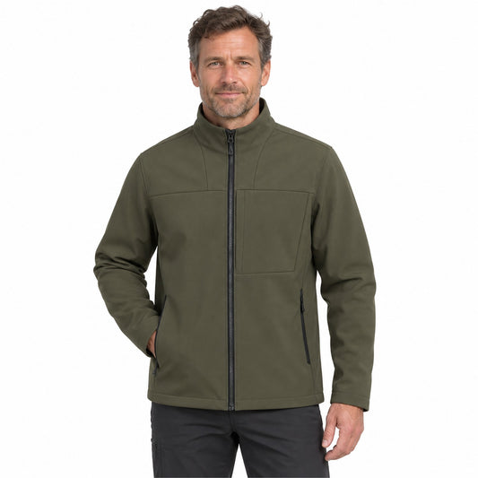 Allendale stand-collar softshell jacket — stand men white