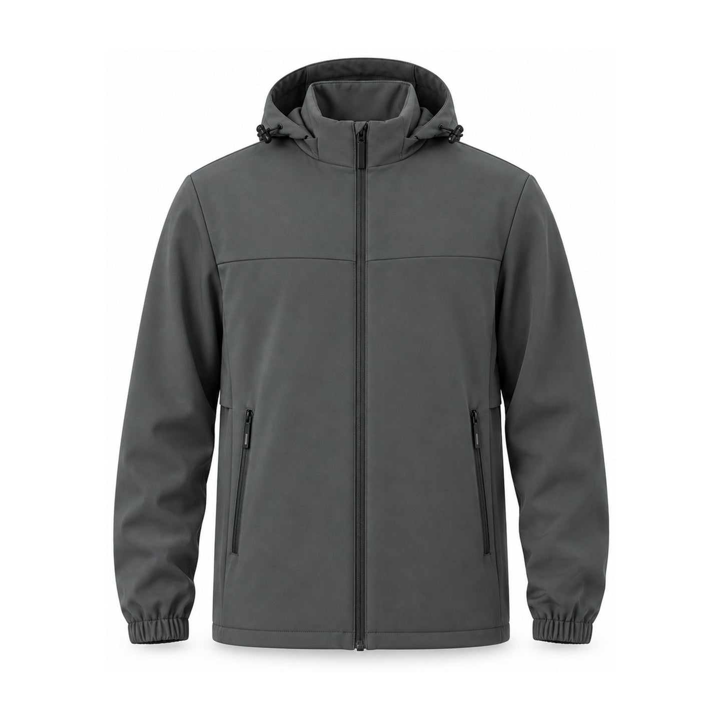 Bilsdale men's hooded softshell jacket — dark grey front